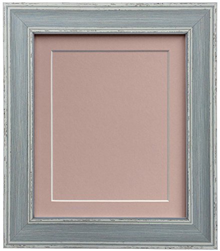 FRAMES BY POST scandi Bilderrahmen mit pinkem Passepartout und Rückwand, 76,2 x 50,8 cm, Blau von FRAMES BY POST