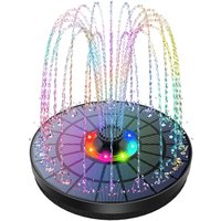 Freosen - led Schwimmender Solarbrunnen für den Außenbereich 3W Solarteichpumpe mit Batterie, LED-Farblichtern und 7 Düsen, für den Außenbereich Ja von FREOSEN