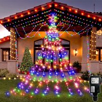 Weihnachtslicht Girlande Stern 315 LEDs Weihnachtsbaum Licht 8 Modi IP44 für Outdoor Indoor Hochzeit Party Weihnachtsbaum von FREOSEN