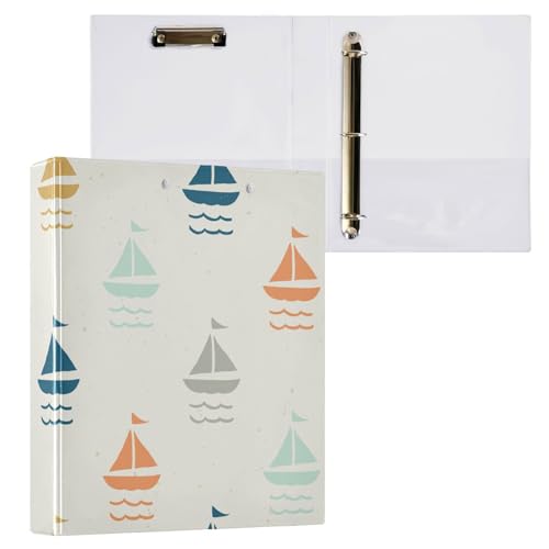 Ships 3,8 cm Notizbuch, 3 Ringbuchordner mit Tascheneinband, 1/2 Packung Ordner, Bürobedarf, Hardcover von FRODOTGV