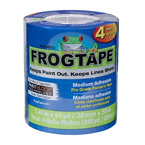 Shurtape CP-130 FrogTape Brand Pro Grade Malerband: 1.41 in. x 60 yds. (Blau) / 4-pack von FROGTAPE