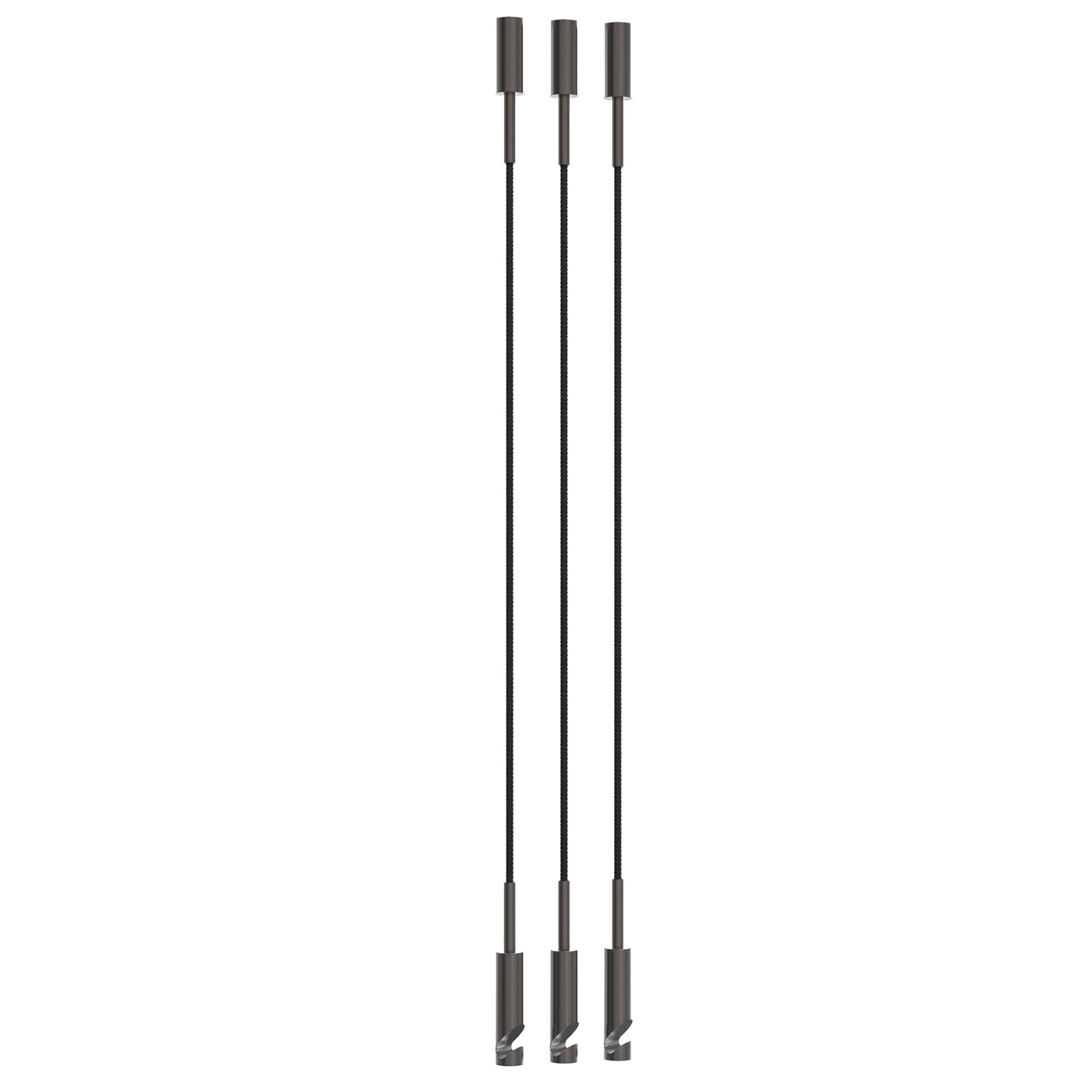 FROST - Carry Deckenhaken 3er Set - schwarz/gebürstet/H 9,7-400cm x Ø 1,6cm von FROST