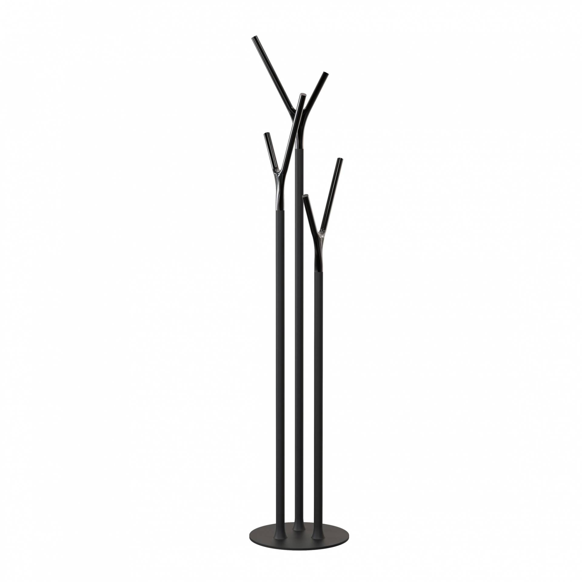 FROST - Wishbone Kleiderständer - schwarz poliert / schwarz matt/H 175cm x Ø 35cm von FROST