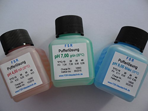 pH 4 pH 7 pH 9 Kalibrierflüssigkeit Pufferlösung Eichlösung pH Messgerät Tester von FSR