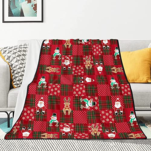 Kuscheldecke 150x200 Weihnachtliche Themen, Flanell Fleecedecke Weiche und Warme Decke 3D Rote Quadrate, als Sofadecke Wohndecke Tagesdecke Wolldecken, für Kinder Erwachsene von Bedsure