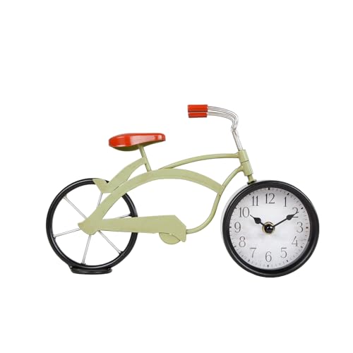 FTWdesign Retro Fahrrad Uhr aus Metall - Tischuhr Wohnzimmeruhr Küchenuhr von FTWdesign
