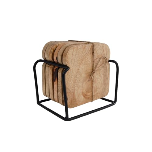 Toastbrotscheibe Untersetzer aus Holz im 6er Set - Bierdeckel Glasuntersetzer Unterleger von FTWdesign