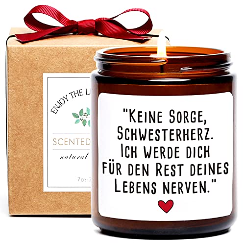 Beste Schwester Duftkerze Geburtstagsgeschenk Lustige Kerzen Geschenke für Schwester, Frau BFF, Bestie von FUND AMLIGHT