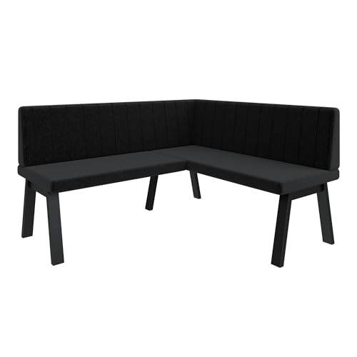 Eckbank Akiko Metal A - Eckbankgruppe für Ihrem Esszimmer, Küche modern, Sitzecke, Essecke. Perfekt für Küche, Büro und Rezeption. Solide und Starke Verarbeitung. (168x142-Rechts-Inari100) von FURNISTAR