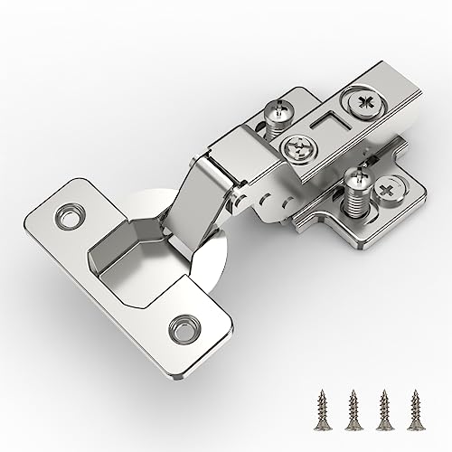 Furniware 10 Stück Küchenschrank Scharniere Öffnungswinkel 110° mit Hydraulisch Feder Perfekte Softclose Scharniere,Topfscharniere 35mm Innenanschlag Scharniere für Schranktür, Kleiderschrank von FURNIWARE