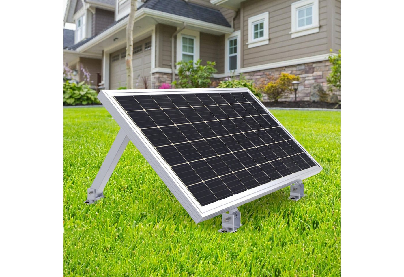 FUROKOY Solaranlage Solarhalterung aus Aluminiumlegierung für Solarmodulen bis 400 W, (ohne Sonnenkollektoren), Solarhalter Feuchtigkeits- und Korrosionsbeständigkeit von FUROKOY