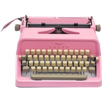 Schreibmaschine Rosa, Adler Junior 20, Vintage Qwertz, Pink, Restaurierte von FWtypewriters