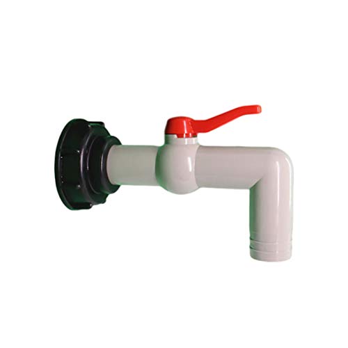 FYBlossom IBC Tote Tank Drain Adapter, 90 Grad IBC Tankadapter 60 Mm Dickes Gewinde IBC Kugelauslaufhahn Auslaufhahn Lebensmittelqualität Drain Adapter Gartenschlauch Wasserhahn (25mm,Braun) von FYBlossom