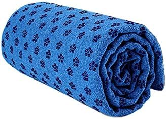 FZKun Mikrofaser Hot Yoga Handtuch, Yoga Mat 183x63cm rutschfest Fitnesstuch Weich Atmungsaktiv Antirutsch Yogatuch Gilt für Fitness Ausbildung (183x63cm,Klassisch Blau) von FZKun