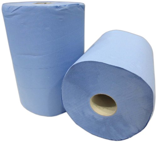 2x Putzrolle blau 2-lagig jew. 500 Blatt gesamt ca. 1000 Blatt ca. 36x36 cm perforiert saugstark Reinigungstücher Putzpapier Wischtücher von FaMa GbR