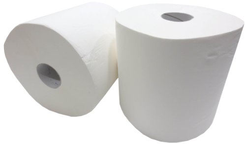 2x Putzrolle weiß 2-lagig gesamt 1600 Blatt 26x35 cm perforiert Reinigungstücher Putzpapier Wischtücher von FaMa GbR