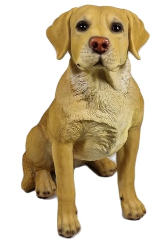 Fachhandel Plus Dekofigur Labrador Balou Gartenfigur Hund sitzend lebensecht Indoor Outdoor von Fachhandel Plus