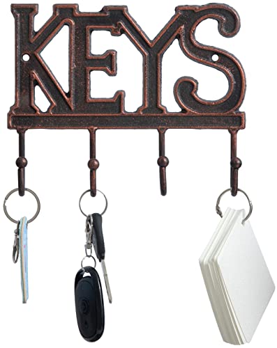 FairyCity Vintage Schlüsselhaken aus Gusseisen - Dekorative Wandhalterung für Schlüssel, Mäntel und mehr von FairyCity
