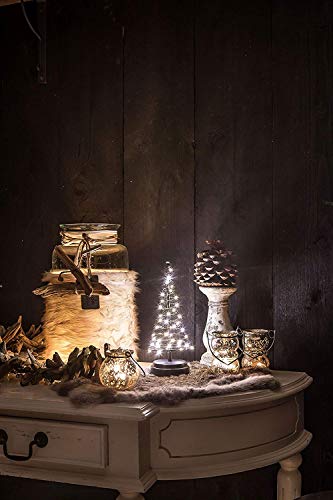 Christmas United LED Weihnachtsbaum 40 LED innen 25cm Metall silber von Fairybell