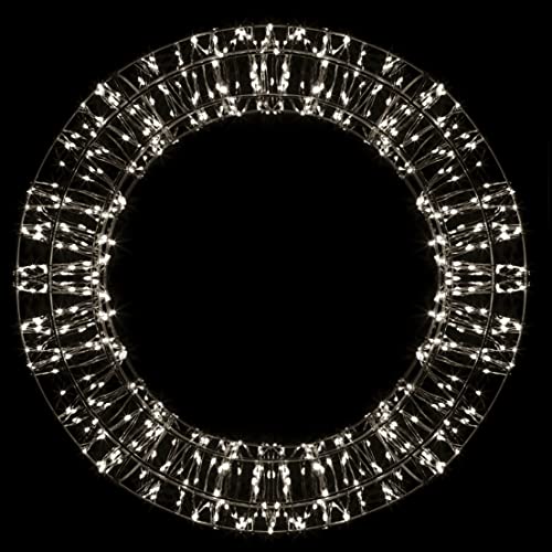 Christmas United - Lichtkranz für drinnen und draußen - Schwarzer Rahmen/Schwarzes Kabel - 800 LED - 50 cm Durchmesser - Warmweiße LEDs von Fairybell