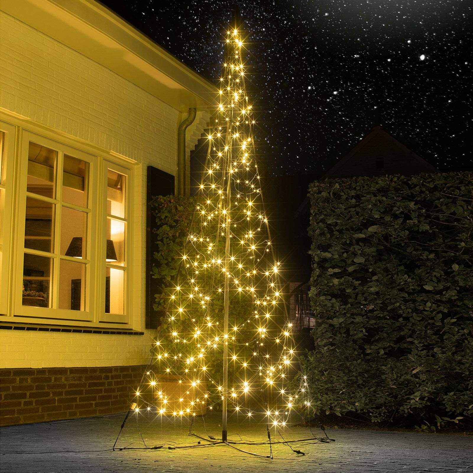 Fairybell Weihnachtsbaum mit Mast, 320 LEDs 300cm von Fairybell