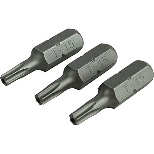 Security S2 Grade Steel Screwdriver Bits T15S x 25mm (Pack 3) von Faithfull