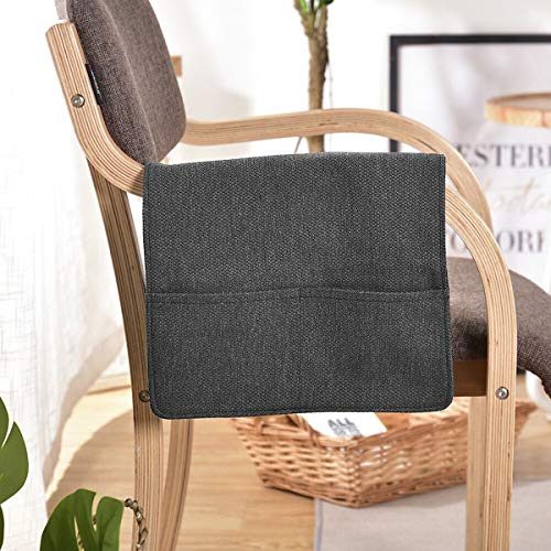 Sofa Armlehne Organizer Sofatasche Großer TV-Fernbedienungshalter, Rutschfeste Sofa-Armlehne, Betttasche, Leinen Stuhl Aufbewahrungstasche mit 4 Taschen für Zeitschriften, Bücher, Handy, iPad von FakeFace