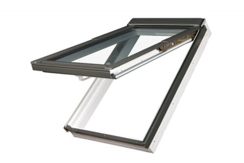 55 x 118 - Kunststoff FAKRO PPP-V U3 preSelect®- Klapp-Schwingfenster mit EDR für Dachziegel von Fakro
