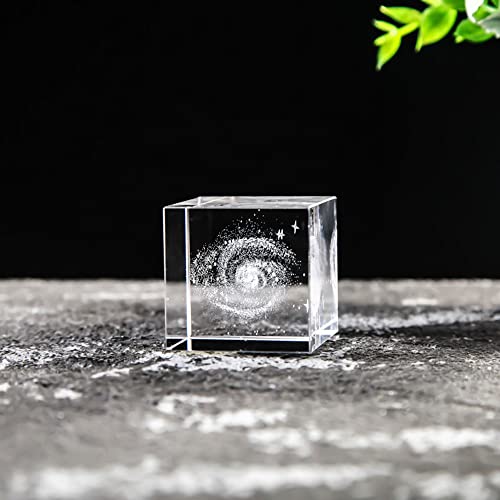 Falytemow 3D-Laser-Gravur aus Kristallglas Miniatur Die Kunsthandwerk mit Geschenkbox für Home Dekoration (Milchstraßengalaxie) von Falytemow