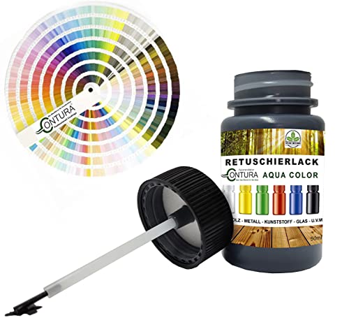 Reparaturlack Lackstift RAL Lack Pinselflasche 50ml. Farbe Holz Metall Möbel Auto Bad Retuschierlack (RAL 3022 Lachsrot) von Farbmanufaktur CONTURA Nur das Beste für ihr Holz