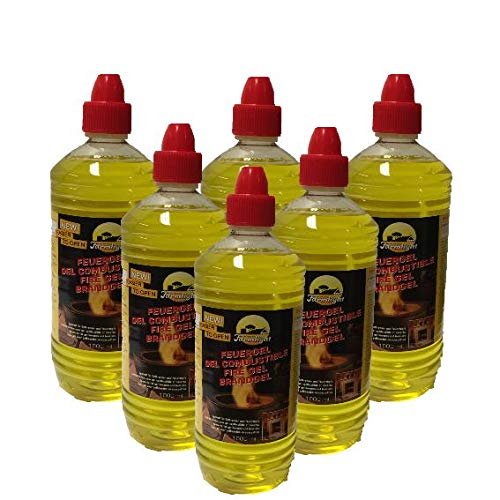 Brenngel 6X 1 Liter Flaschen für Gelkamine Ethanolkamine Wandkamine Bodenkamine von Farmlight
