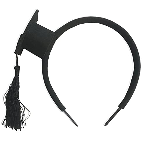 Graduation Hut Haarband，Mini Doctoral Cap Haarband，Kostüm Graduation Foto Requisiten，Graduation Hut Haarband mit Schwarzen Quasten von Fayemint