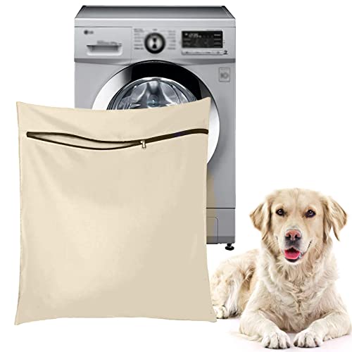 Fayemoon Petwear Laundry Bag, Pet Laundry Bag, Zipper Wash Bag, Pet Laundry Bag for Dogs, Cats, Pet Bedding, Blankets, Beige, Fayemoon112 von Fayemint