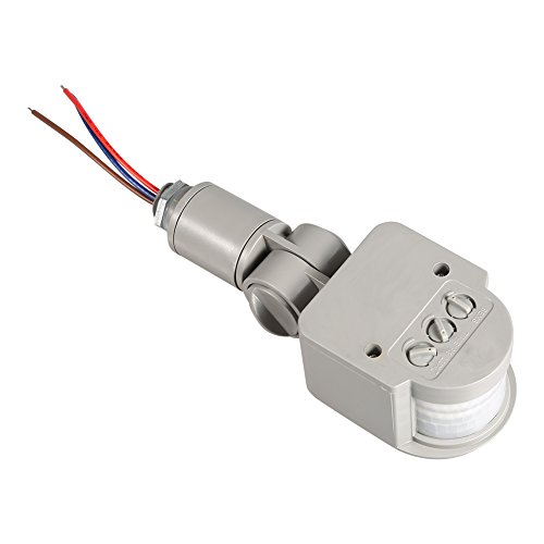 Fdit LED Outdoor 90 ~ 250 V 180 Grad Infrarot-PIR Bewegungsmelder Wandleuchte Schalter grau von Fdit