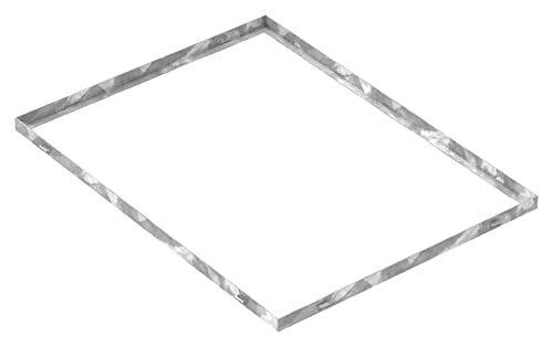 Fenau - Gitterrost-Zarge 600 x 800 x 28 mm für Rosthöhe von 25 mm, verzinkt – mit Aussparung für Maueranker - Passend für Baunorm-Rost: Fenau 590 x 790 x 25 mm von Fenau