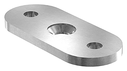 Fenau | Halteplatte | 64x24x4 mm | für Vierkant/flach | Stahl S235JR, roh | Handlaufträger Schmiedeeisen für Handlauf/Balkongeländer oder Treppengeländer von Fenau