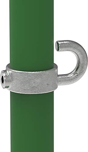 Fenau | Stellring mit Haken, Befestigungs-Ring, Ø 33,7 mm, Rohrverbinder-Sicherung, Temperguss galvanisiert, feuerverzinkt, inkl. Schrauben von Fenau