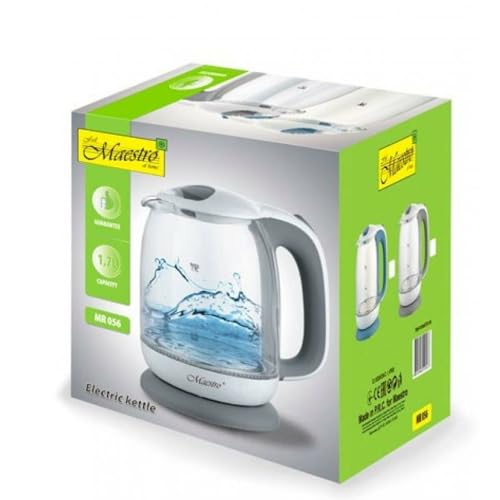 Feel Maestro Wasserkocher MR-056 Grey Grau Glas 2200 W 1,7 l von Feel Maestro