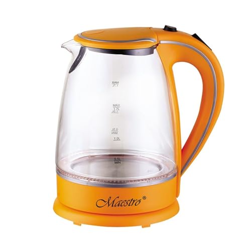 Feel Maestro Wasserkocher MR-064 Orange Transparent Glas 2000 W 1,7 l von Feel Maestro