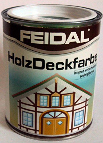 Feidal Holzdeckfarbe v. Fachhandel Farbton moosgrün seidenglänzend / Industrie Dauerschutzfarbe / Wetterschutzfarbe / 750 ml von Feidal GmbH