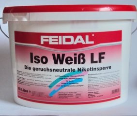 Feidal Iso Weiß LF, Nikotinsperre / 10 L/Isoliert Flecken (Fett, Ruß- u. Nikotinflecken) hochdeckend, Farbton Weiss, matt von FEIDAL