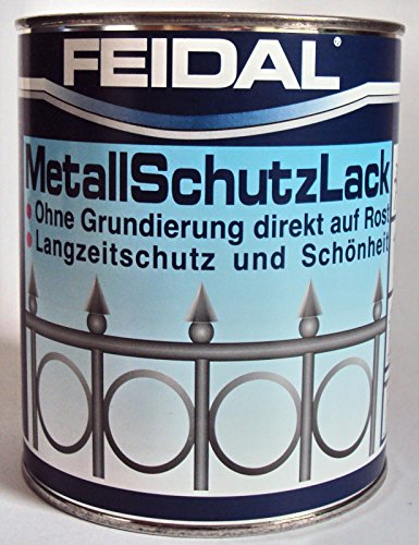 Feidal Metallschutzlack, 3 in 1 Rostschutz, Grundierung u. Lack in einem, Farbton Moosgrün RAL 6005, glänzend, 2,5 l, Streichbar direkt auf Rost/Speziallack von Feidal GmbH