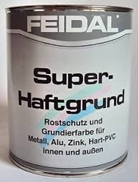 Feidal Super Haftgrund, Farbton weiss / reinweiss RAL 9010 , seidenmatt / 375 ml / Rostschutzgrund und Grundierung f. Metall, Aluminium, Zink, Kunststoff, Hart-PVC, innen u. aussen / für Industrie u. Handwerk von FEIDAL