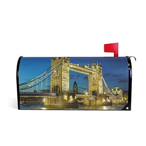 Wamika London Bridge Briefkasten-Abdeckung, wetterfest, magnetisch, verblasst Nicht, wetterfest, 67,7 x 52,8 cm von Fender