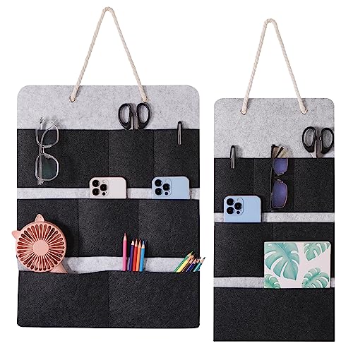 2 Stück Wandorganizer, Filz Hängeorganizer mit Mehreren Taschen, Wand Organizer hängend, Hängetasche Hängend Aufbewahrungstasche, Faltbar Hängeaufbewahrung für Wand Tür Bad Organizer von Fentar