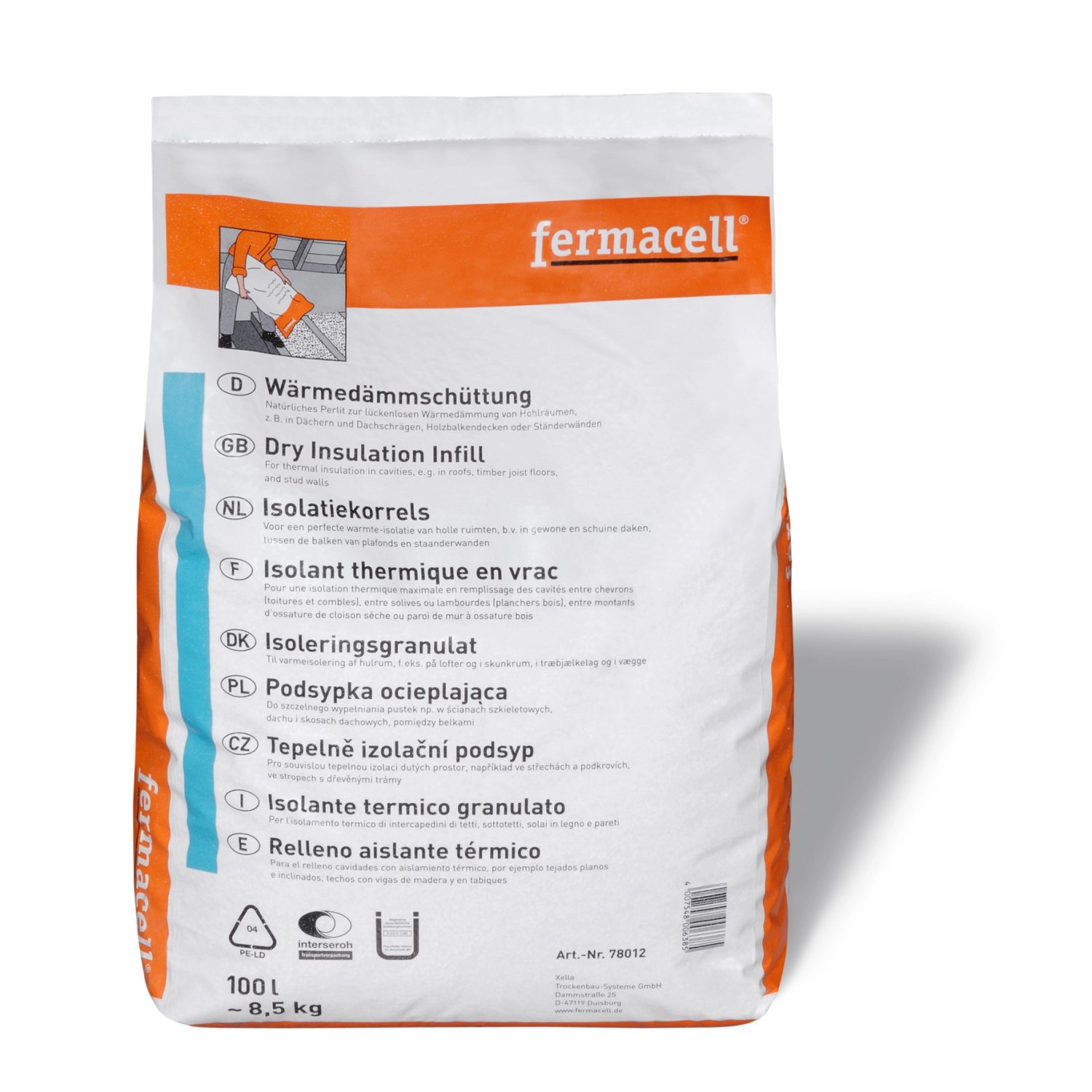 Fermacell Wärmedämmschüttung 100 l (20 Säcke - 2000 l) 1 Palette von Fermacell