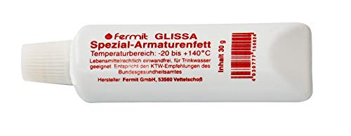 Fermit (GLISSA Spezial-Armaturenfett) nach NSF-H 1 freigegeben und nach DIN 51502 des Bundesgesundheitsamtes von Fermit