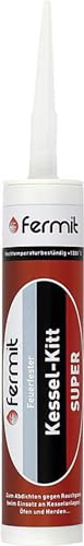 Fermit 11127 Feuerfester Kesselkitt Super + 1300° C 310 ml Kartusche von Fermit