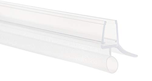 Fermit Duschtürdichtung 6-8 mm, Universal Abdichtung für Dusche, Schleiflippendichtung 6-8 mm für Glas- oder Acryl-Duschtür, transparent, 100 cm, Schwallschutz wasserabweisend, 25681 0 von Fermit