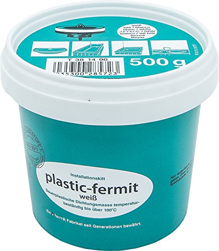 Plastic-Fermit weiß, Dauerplastische Dichtungsmasse, temperaturbeständig bis über 100°C (500g Dose) von Fermit